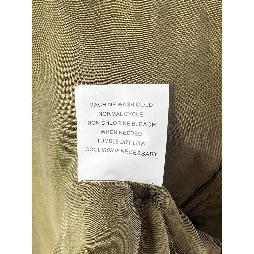 Free People Boho Kimono Jacket | Olive Green Flowy Duster Open Front Cottagecore - Picture 14 of 15